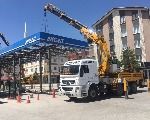 Aygaz lpg istasyonu kanopisi  demontajında ve montajında hizmet veren kiralık vinç